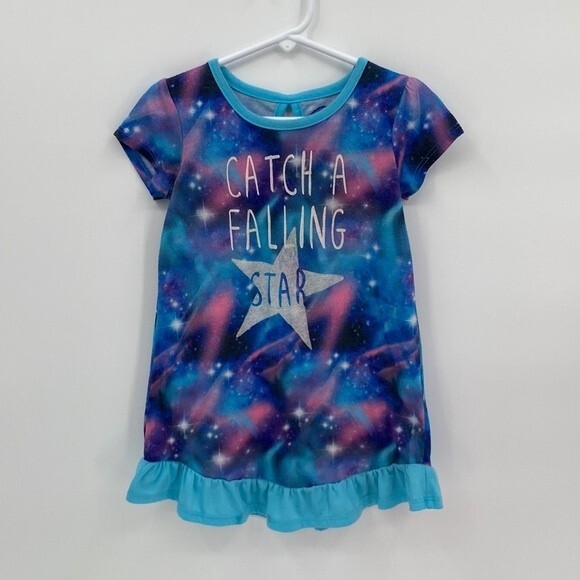 Girls Nightgown Lot of 3 size 4 So & Okie Dokie Short Sleeve Ruffle Bottom - Picture 2 of 7